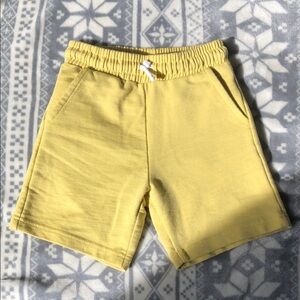 Kids' Yellow Drawstring Casual Shorts
